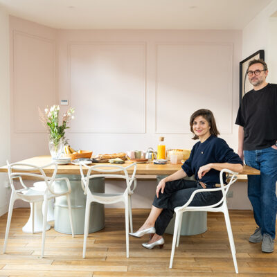 優のイネス・ド・ブロワシアさんとデザイナーのピエルジル・フルキエさん