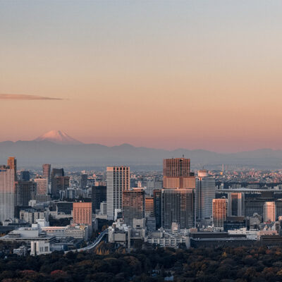 都内全体を見渡せるアマン東京 33階からの景色。