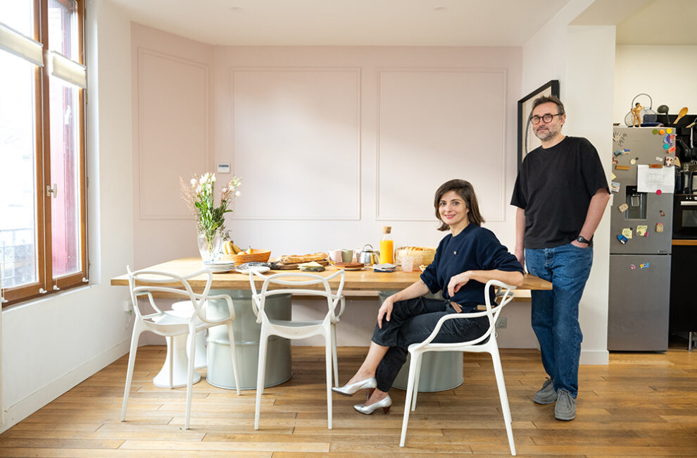 優のイネス・ド・ブロワシアさんとデザイナーのピエルジル・フルキエさん