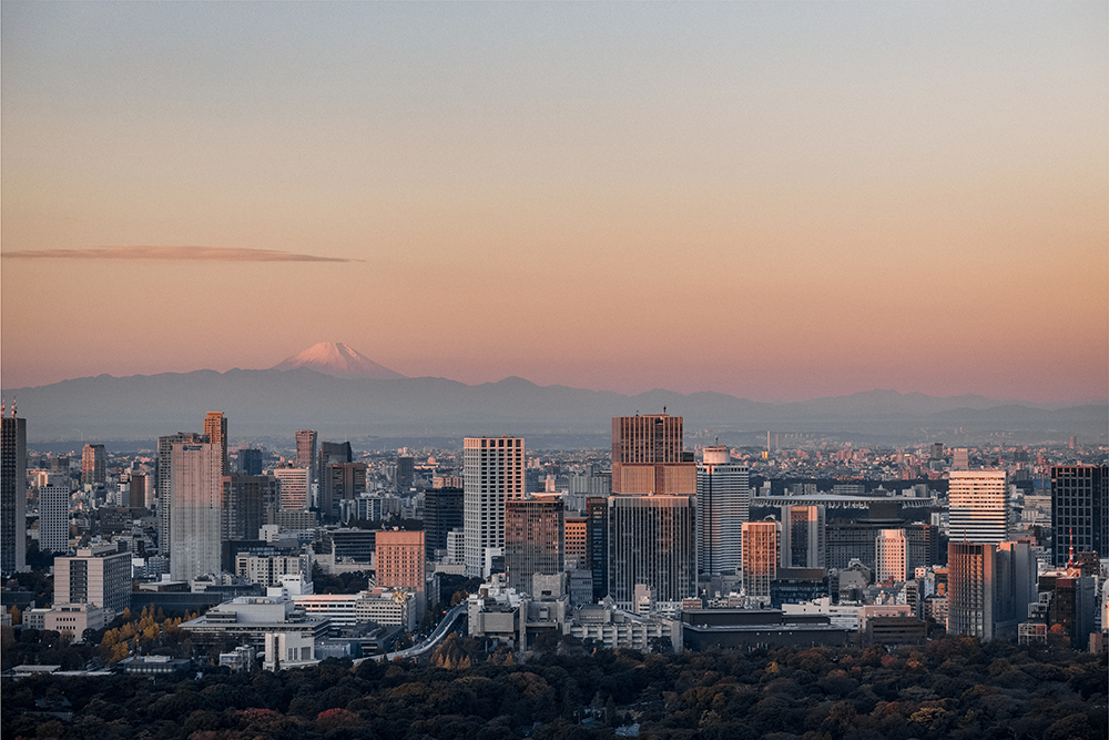 都内全体を見渡せるアマン東京 33階からの景色。