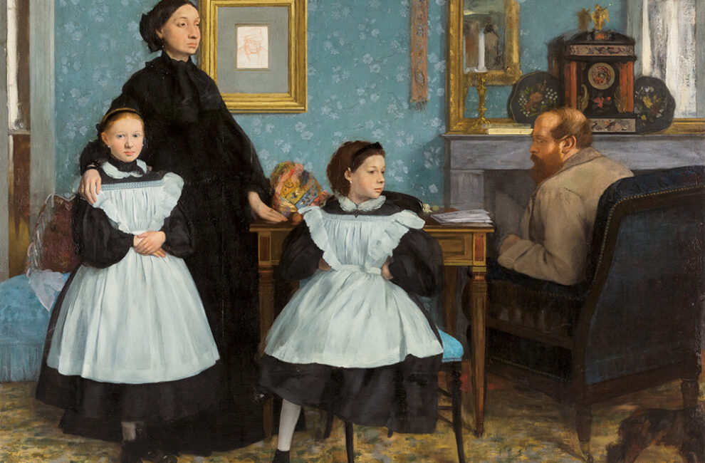 エドガー・ドガによる《家族の肖像（ベレッリ家）》1858–1869年　オルセー美術館所蔵
